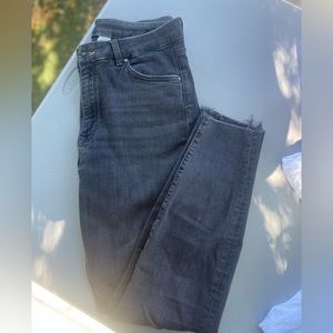 H&M high waist skinny jeans. Ankle length. Grey/Black.